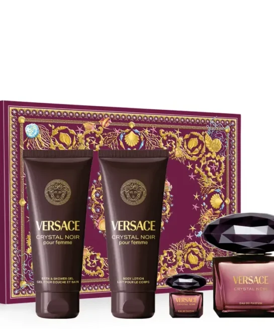Versace Crystal noir pour femme 100ml edp + 5ml edp + 100ml body lotion + 100ml shower gel