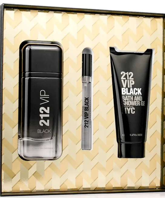 Carolina Herrera 212 vip black 100ml edp + 10ml edp + 100ml shower gel
