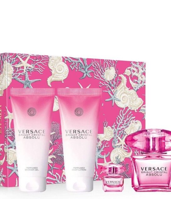 Versace Bright crystal pour absolu pour femme 100ml edp + 5ml edp + 100ml body lotion + 100ml shower gel